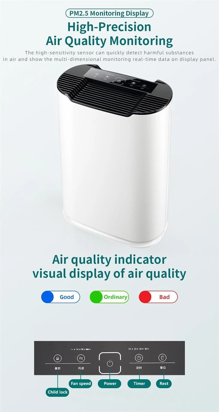 BKJ-215 Touch Screen Panel Home Air Purifier