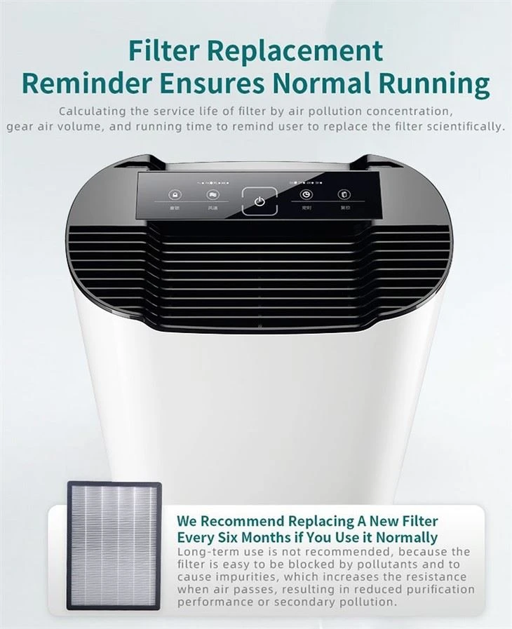 BKJ-215 Touch Screen Panel Home Air Purifier