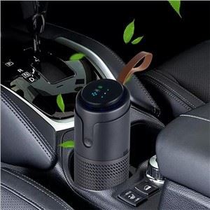 Filtr jonizacyjny PM2.5 filtr powietrza mały węgiel aktywny HEPA oczyszczacz powietrza ozonu przenośny Mini USB UVC Anion samochodowy oczyszczacz powietrza